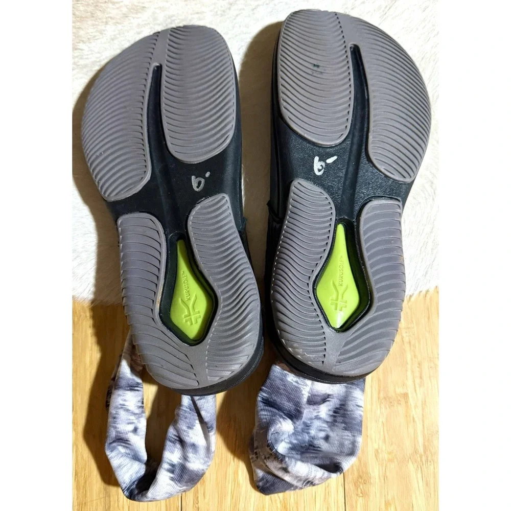 Kuru Women's Sling Wrap Sandal Women's Size‎ 7 Tie Dye Black Gray Arch Support - Picture 5 of 5